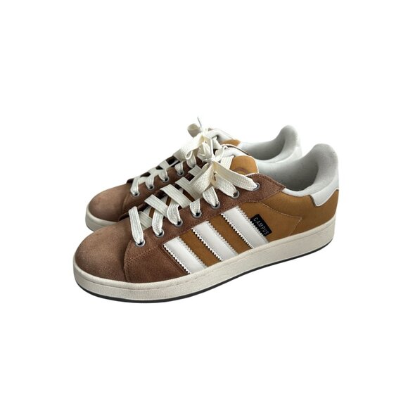 ADIDAS Men's Campus Two Tone Tan Brown Suede Sneakers Size 12 - Picture 3 of 6